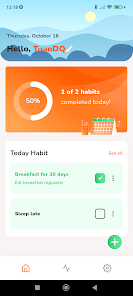 Màn hình hôm nay của TinyHabit